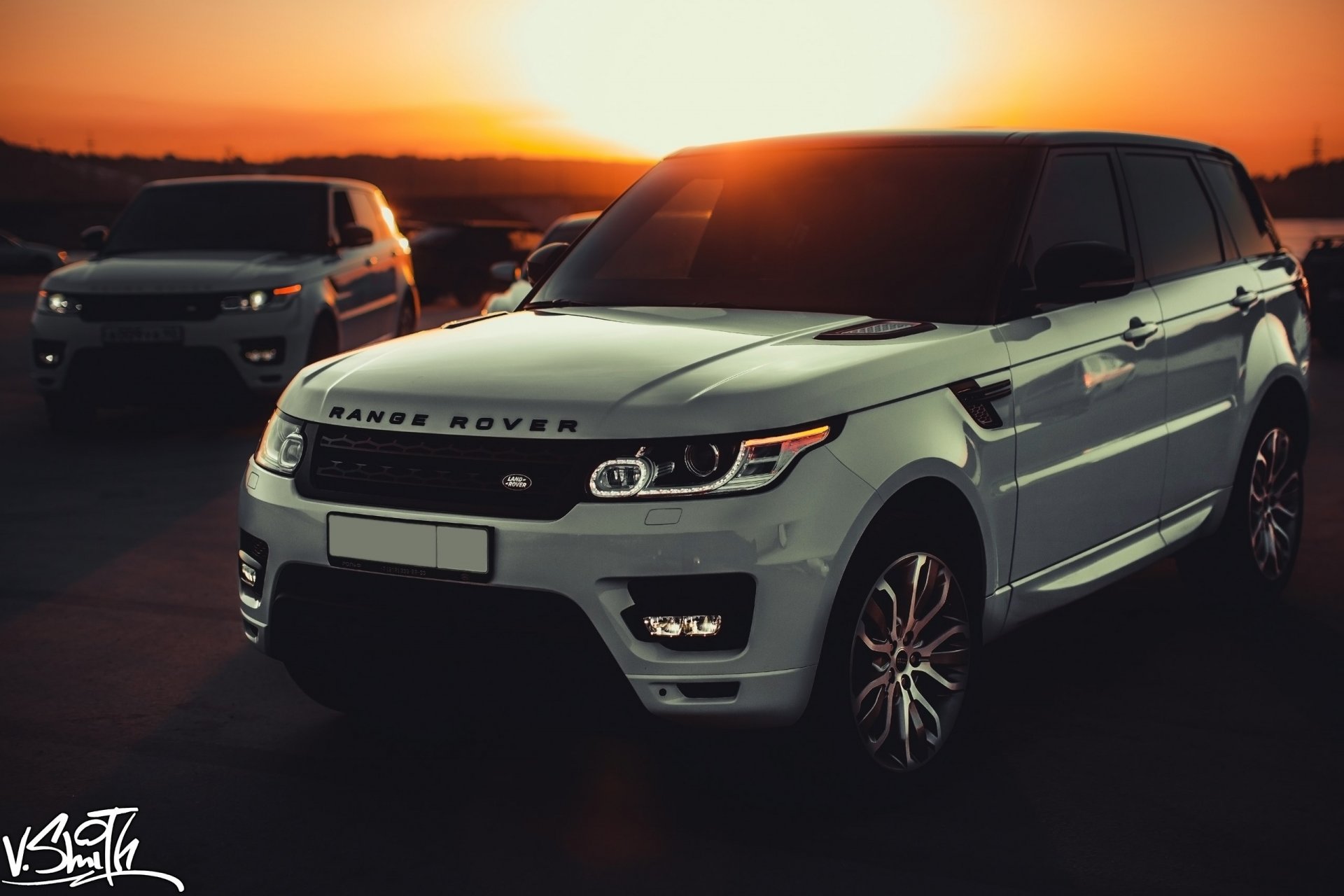 land rover range rover sport auto samochód zachód słońca vladimir smith