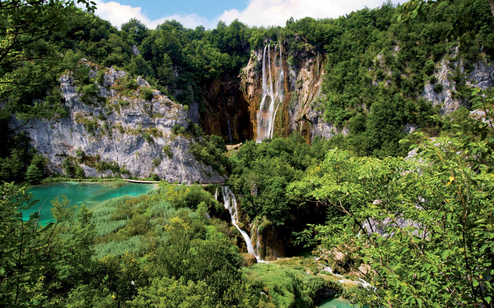 lago cascata natura