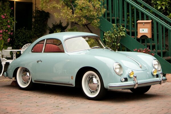 Bleu rétro voiture Porsche