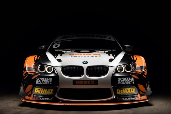 BMW racing car in the photo session