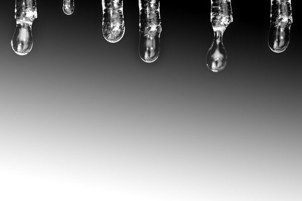 Ice drops in minimalism style