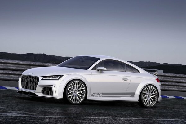 Audi tt sportive sur piste sportive