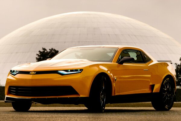 Sport voiture musclée Chevrolet camaro dans le concept moderne