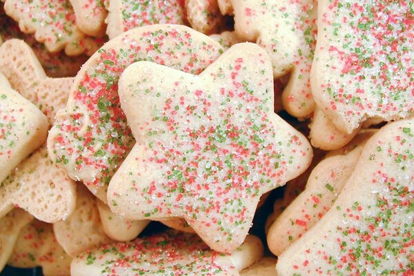 Hausgemachte Kuchen in Form von Sternen