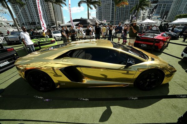 Goldener Lamborghini Avendator