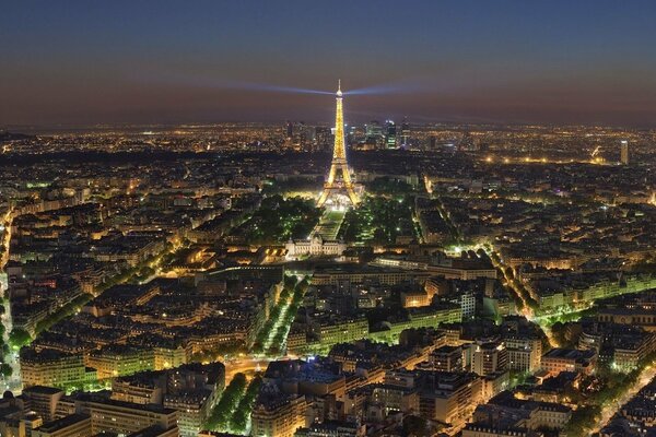 The city of Paris in France tower