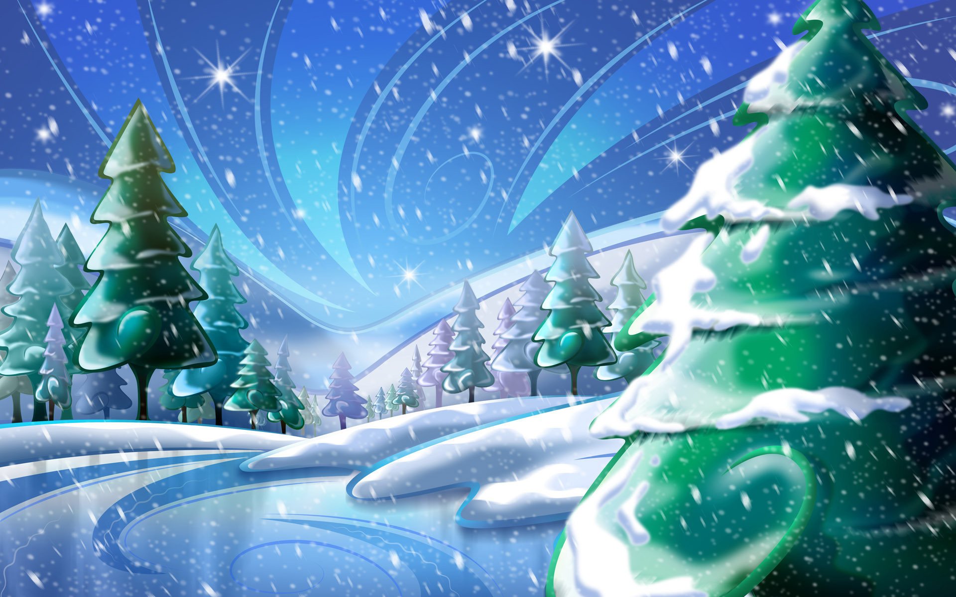 capodanno disegno neve albero di natale