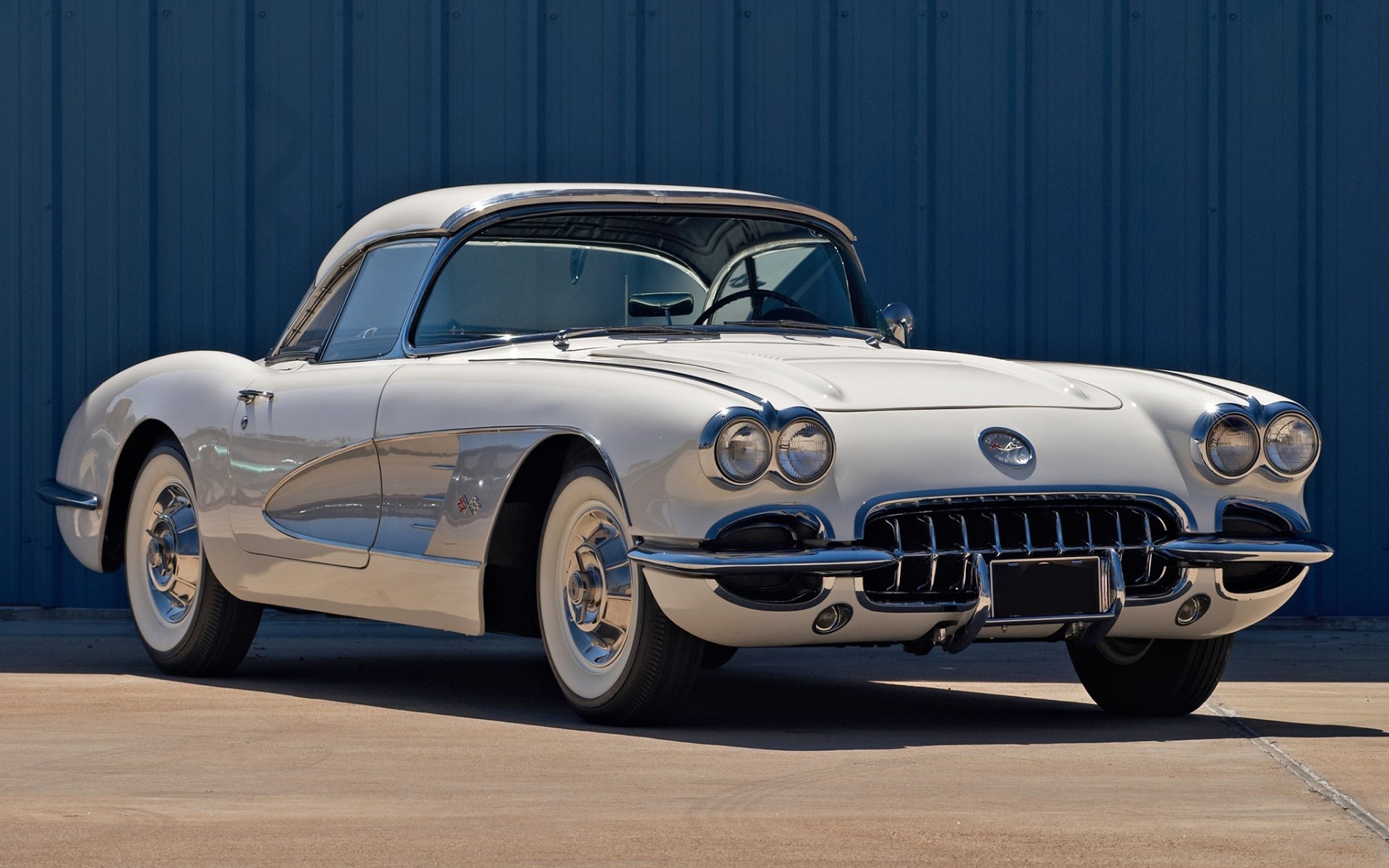 chevrolet корвет с1 1958 года шевроле белый передок