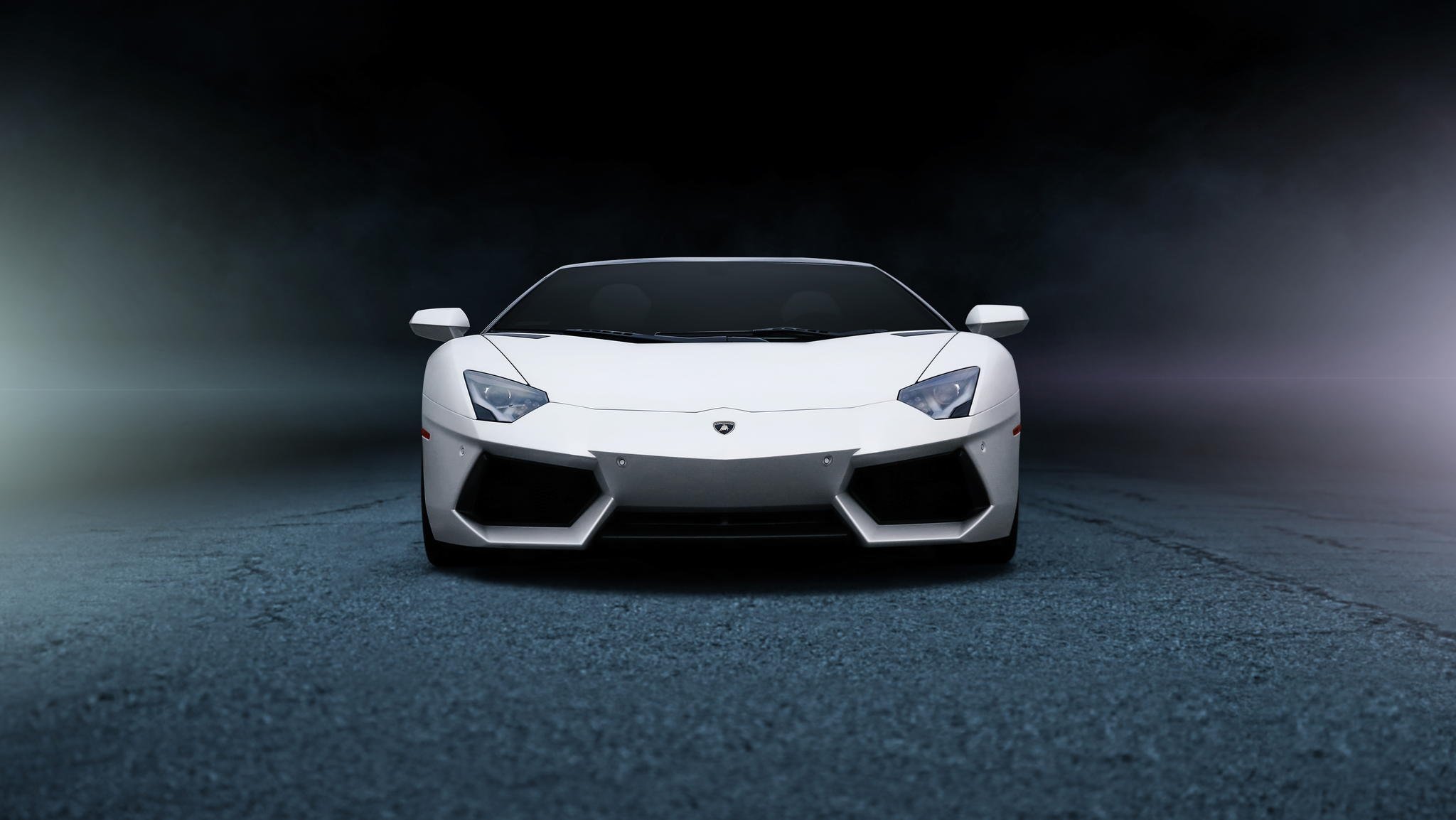 lamborghini aventador lp700-4 biały przód lamborghini aventador przód