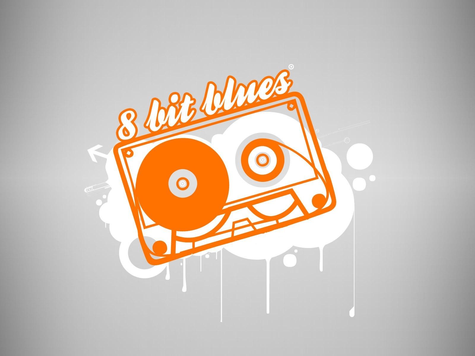 8 bit blues grau note