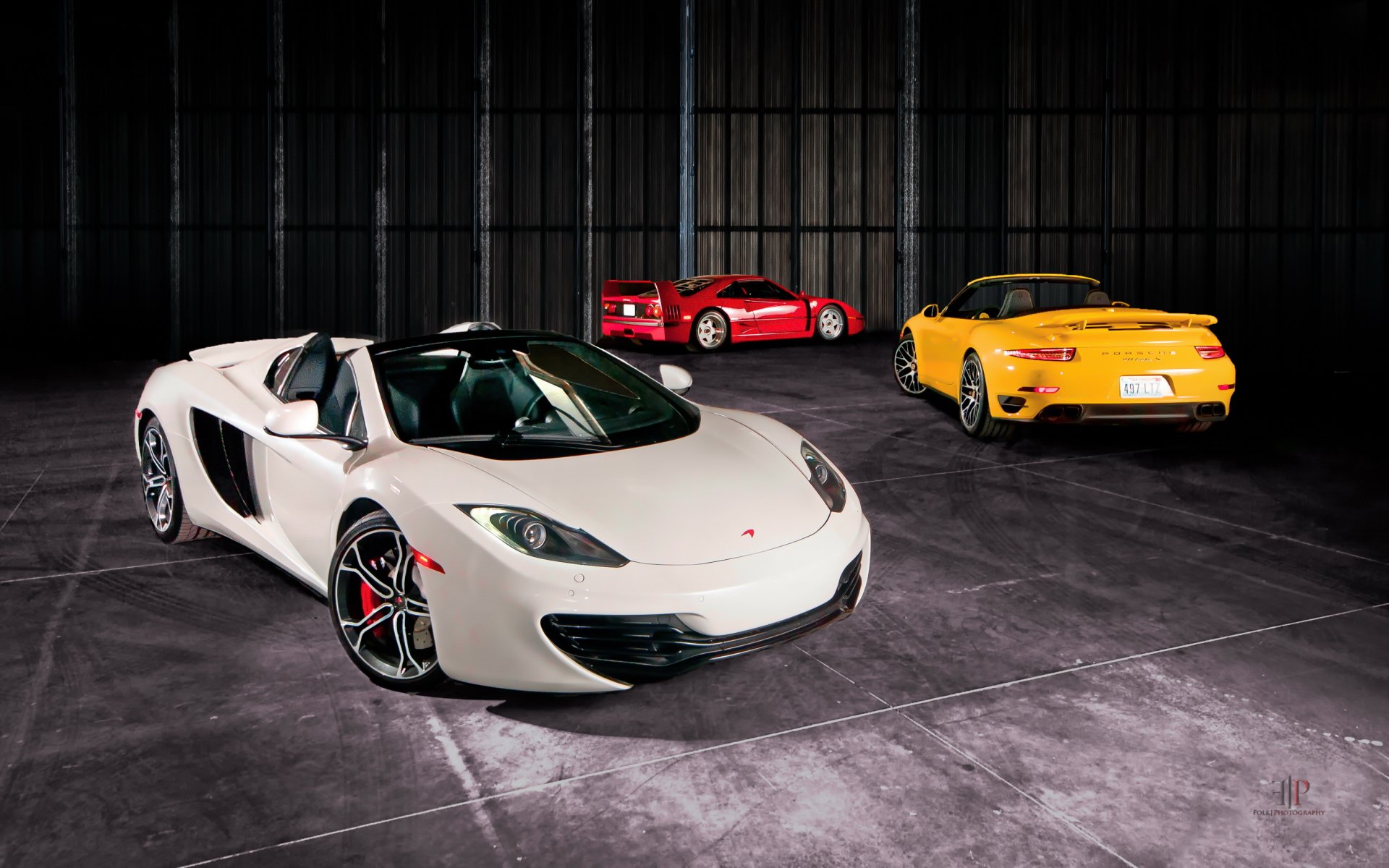 mclaren mp4-12c araña ferrari f40 porsche 991 turbo s convertible