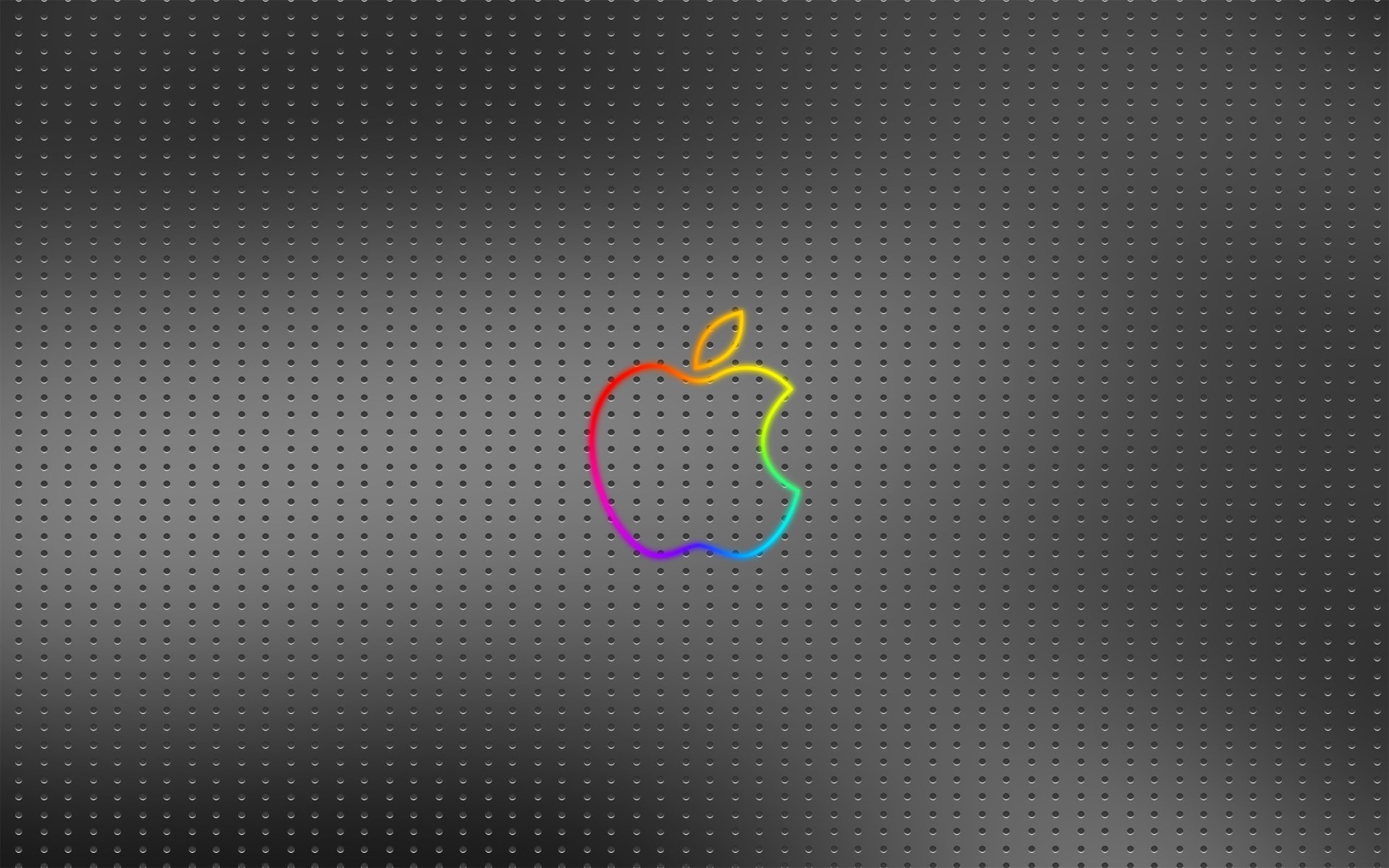 logo metallo puntini mela sfondo