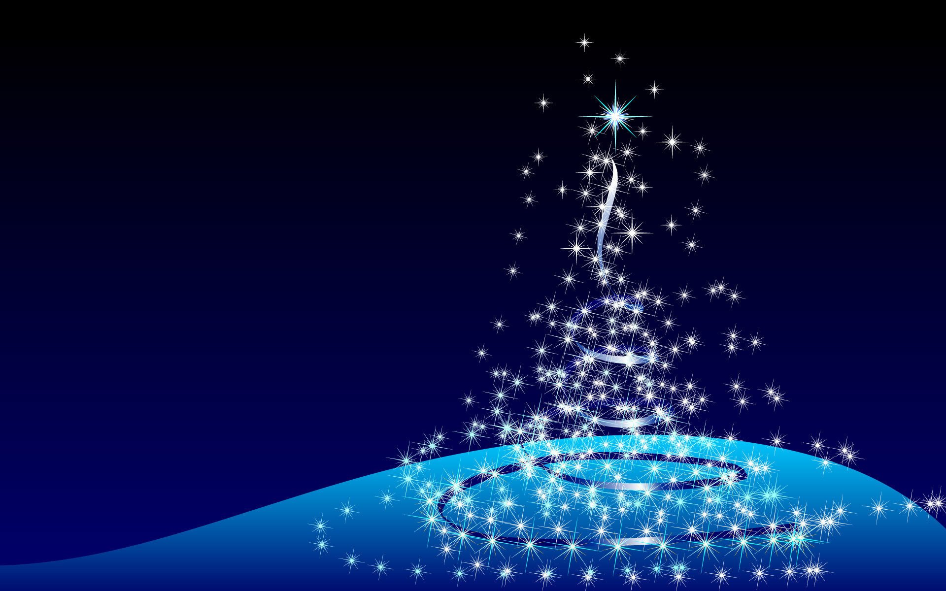 neujahr blau weihnachtsbaum lichter