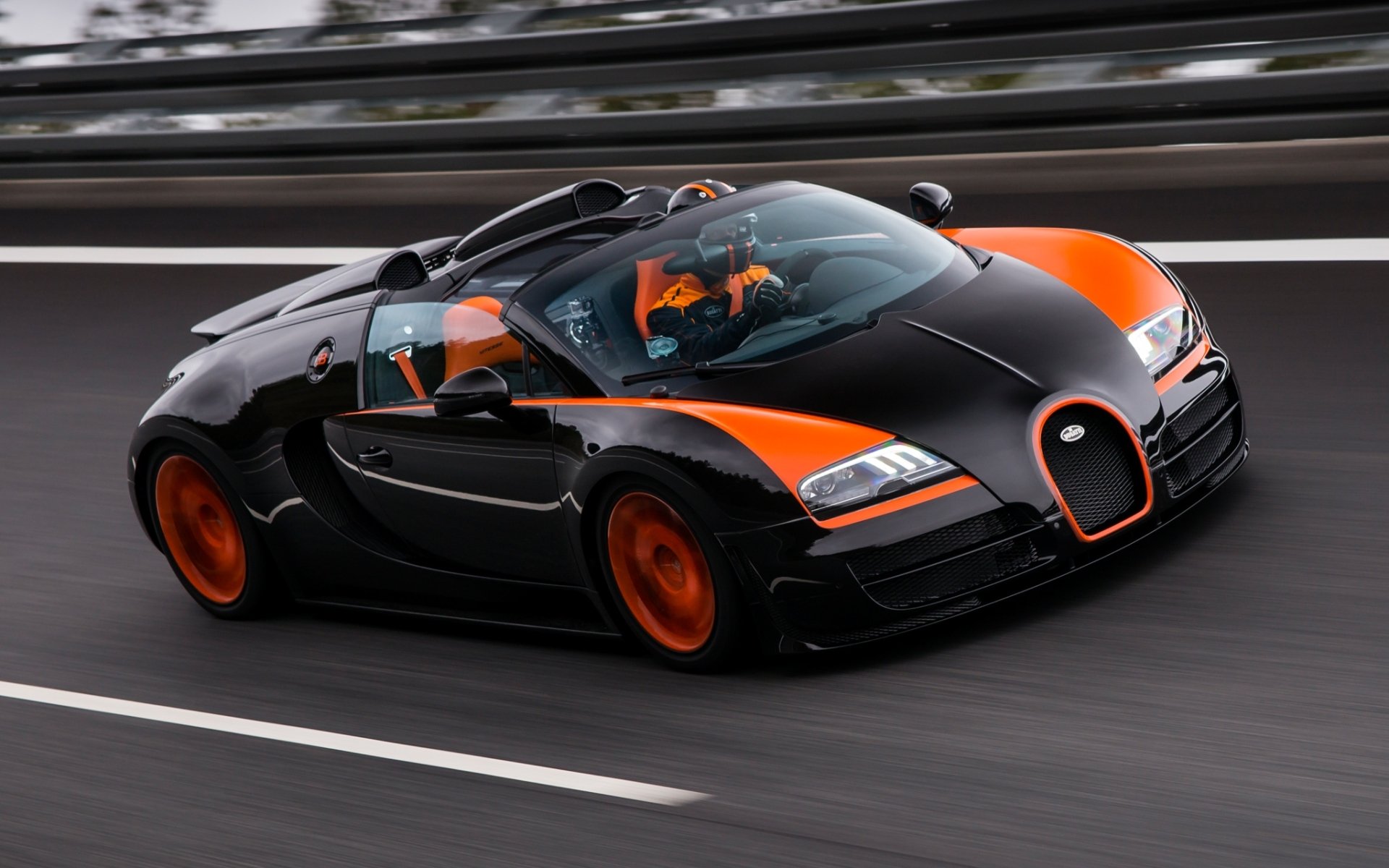 bugatti 16.4 veyron grand sport vitesse world record car edition bugatti veyron supercar hypercar anteriore pista