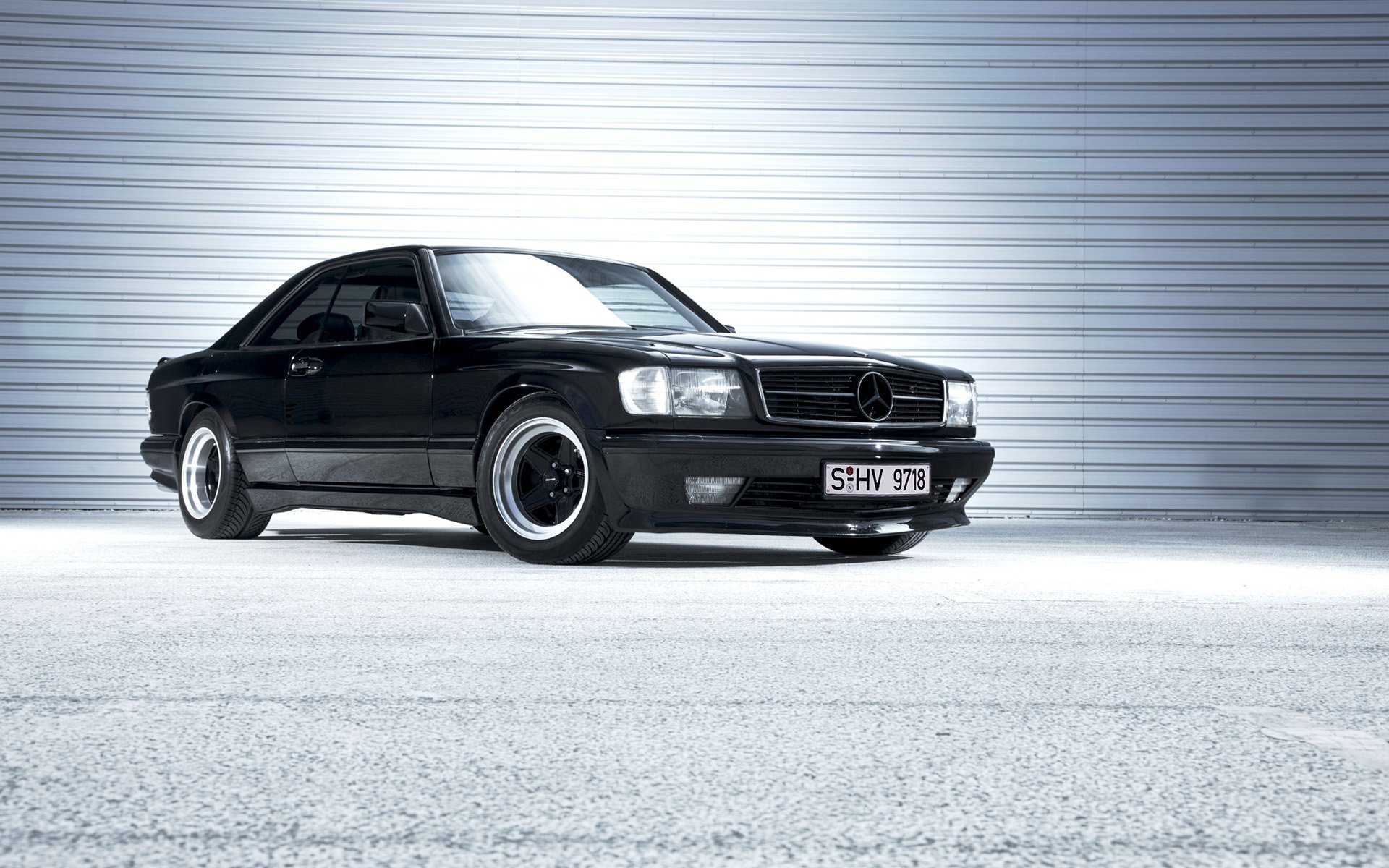mercedes benz c126 coupé noir