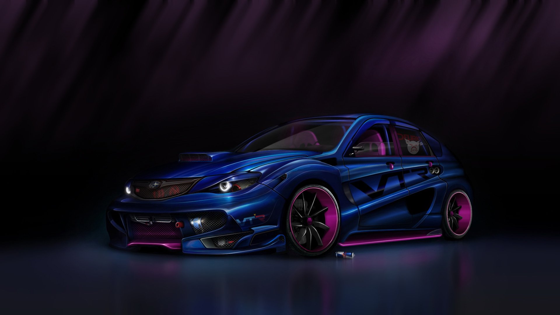 ubaru impreza coche tuning dibujo