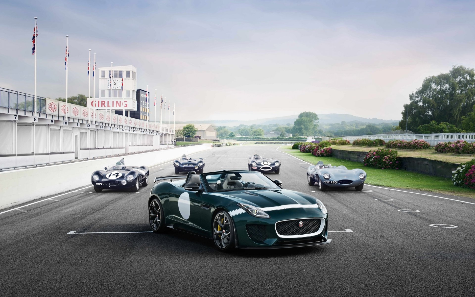 jaguar f-type progetto 7 d-type auto pista