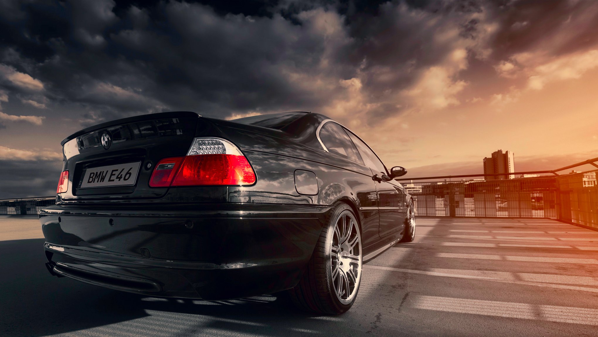 bmw e46 328ci schwarz sonne