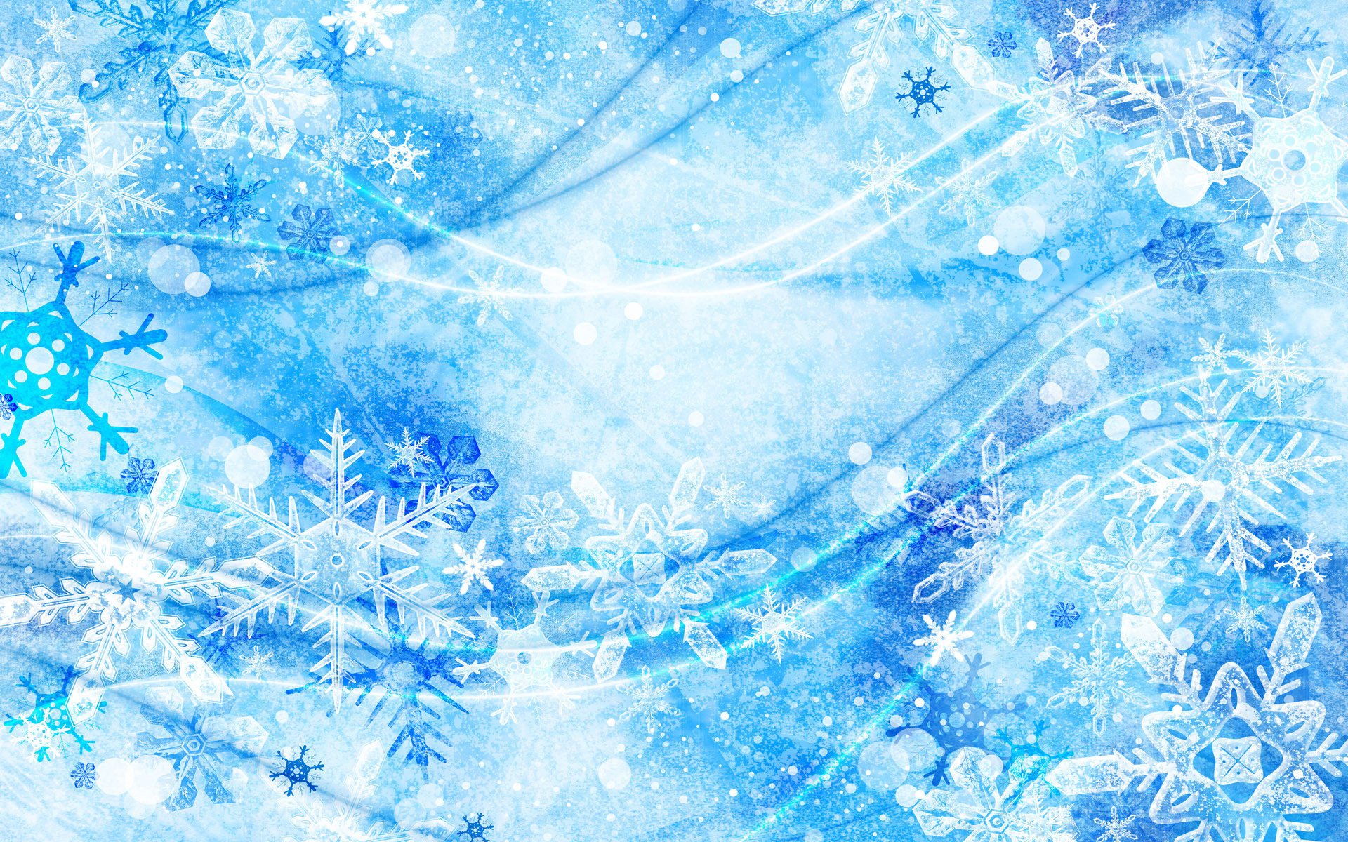 año nuevo azul copos de nieve