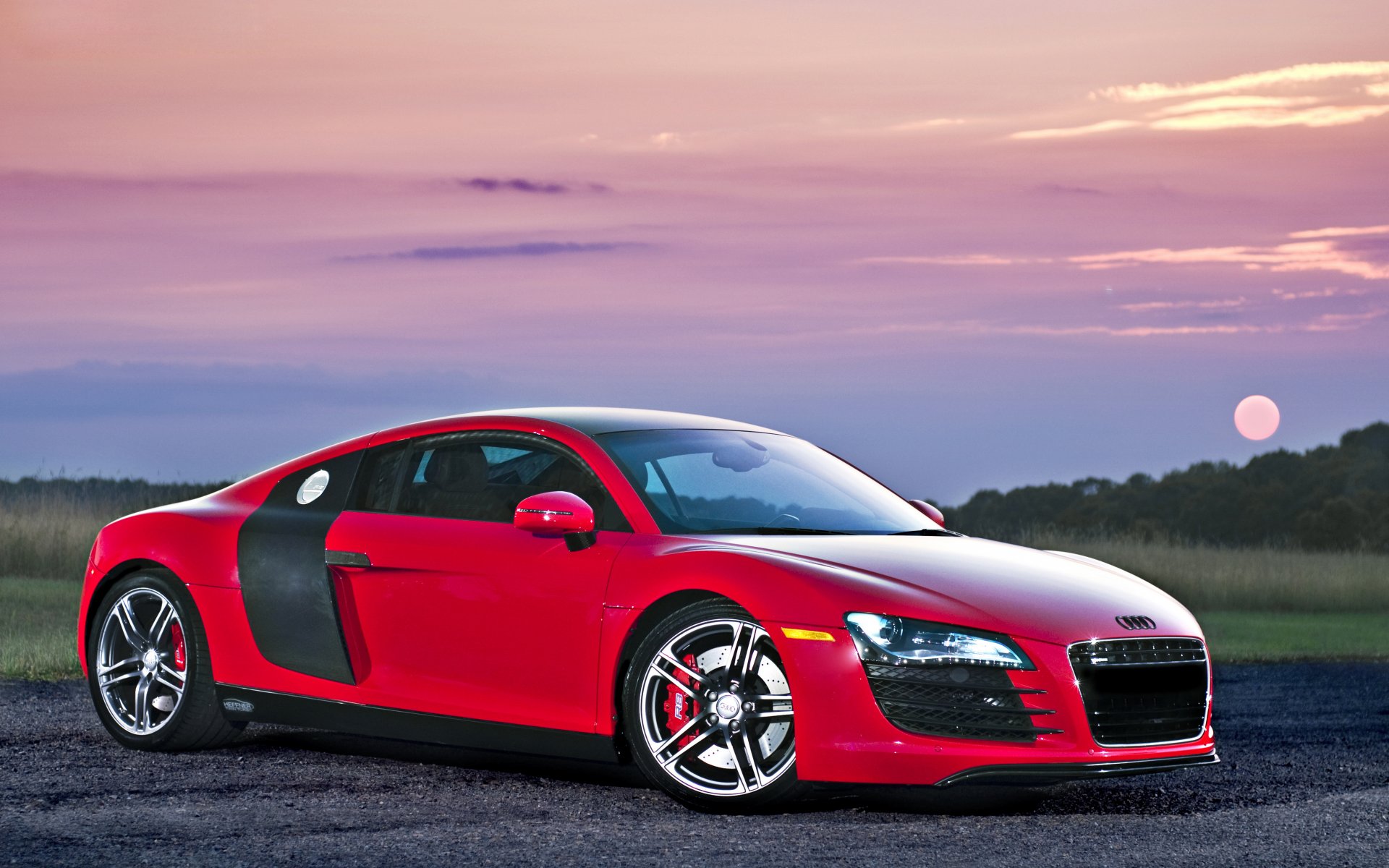 audi r8 supersportwagen rot