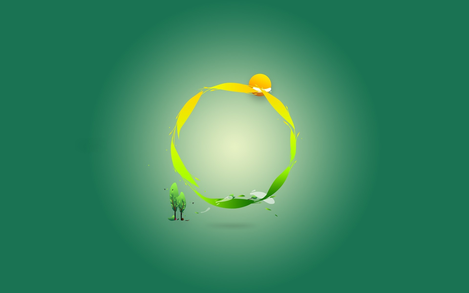 vert cercle minimalisme