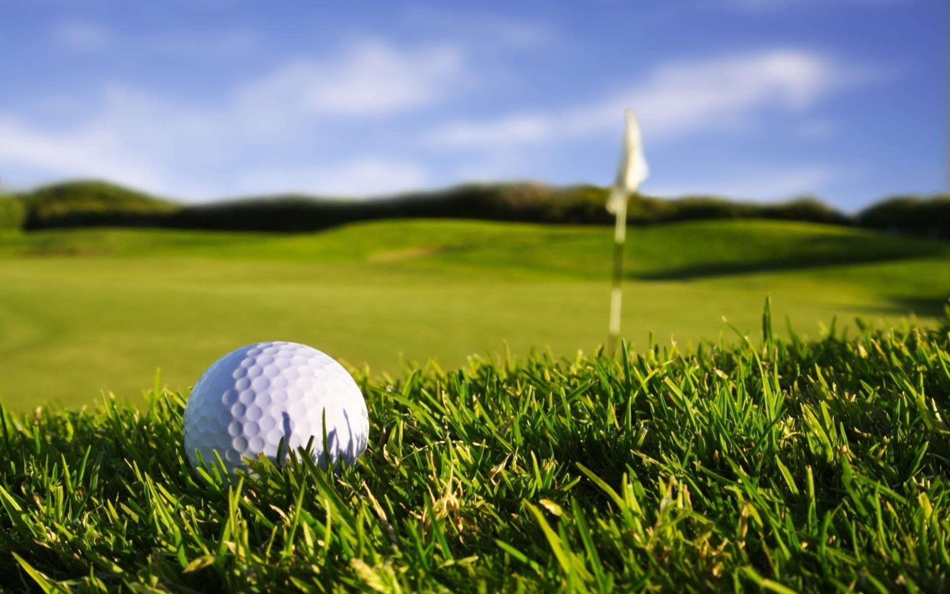 sport piłka golfowa trawa niebo makro tapety sportowe gra makro tapety golf natura flaga zdjęcie gra