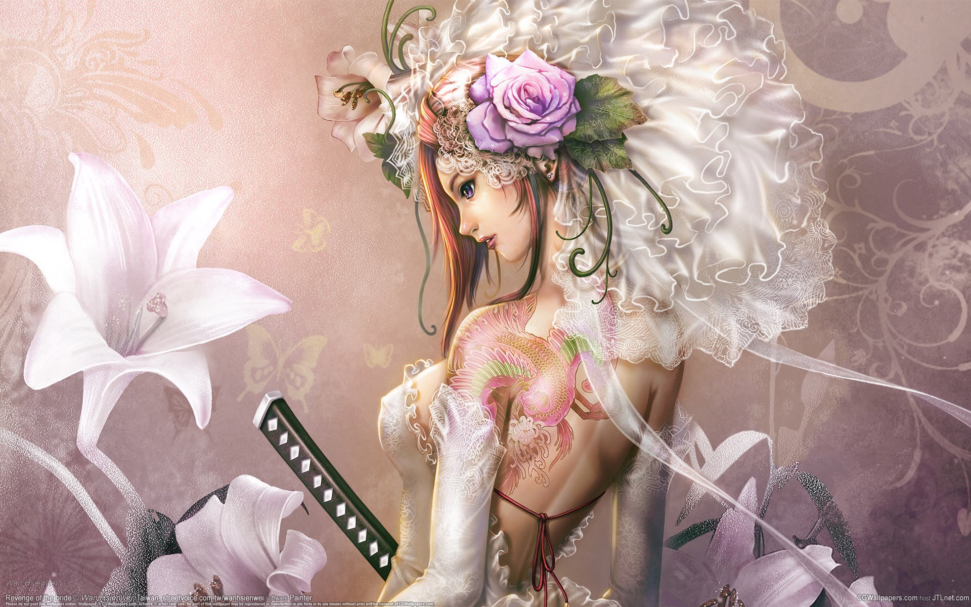 revenge of the bride flowers dress wan hsienwei the bride girl