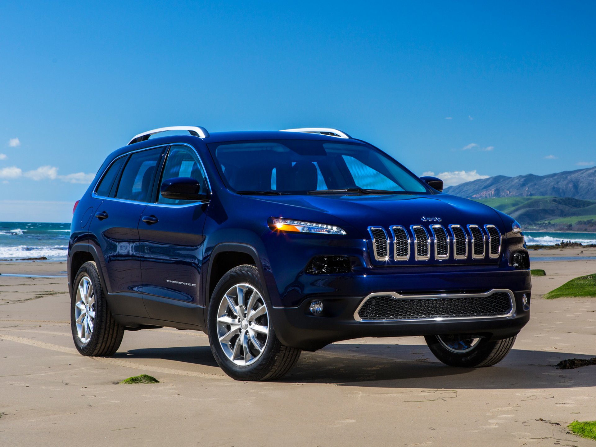 jeep cherokee limited car suv sky blue wallpaper