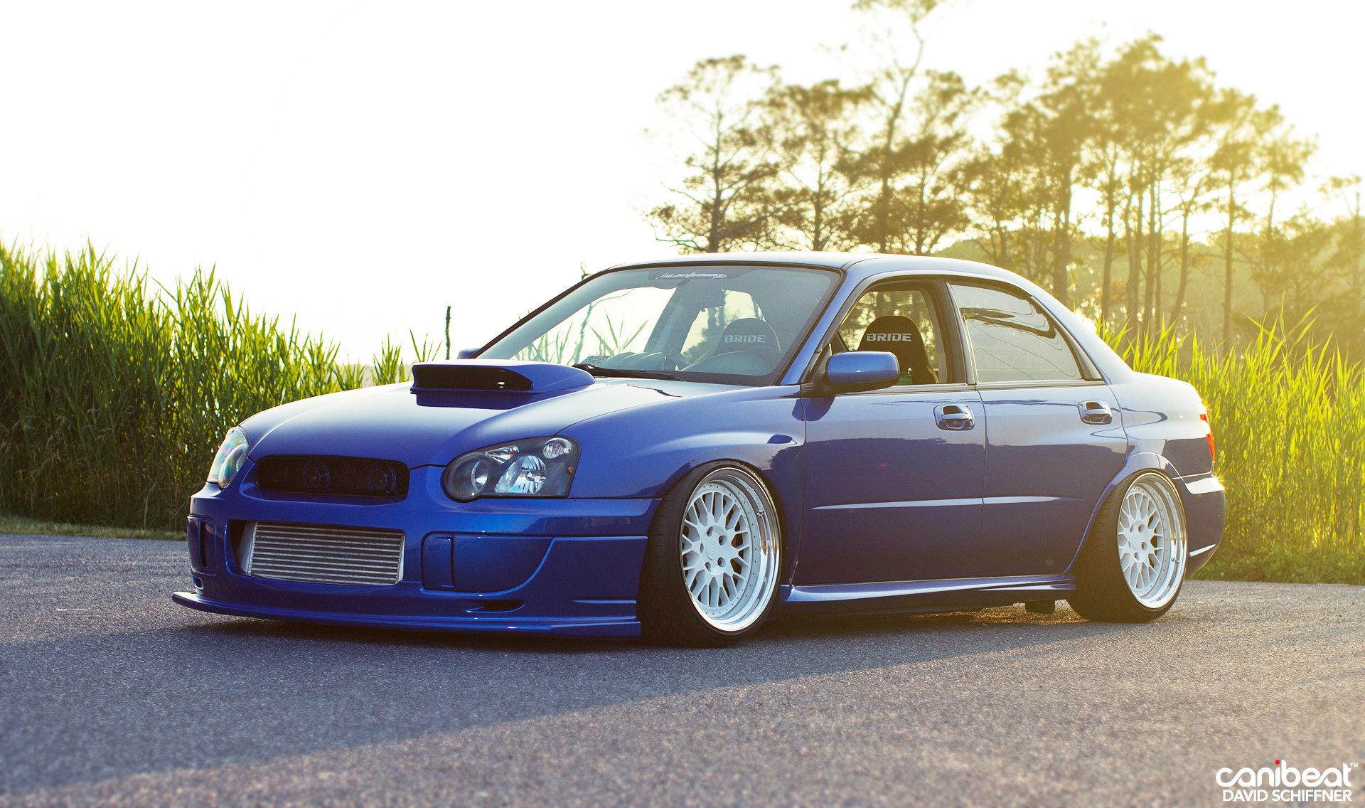 ubaru sti subaru tuning niebieski canibeat