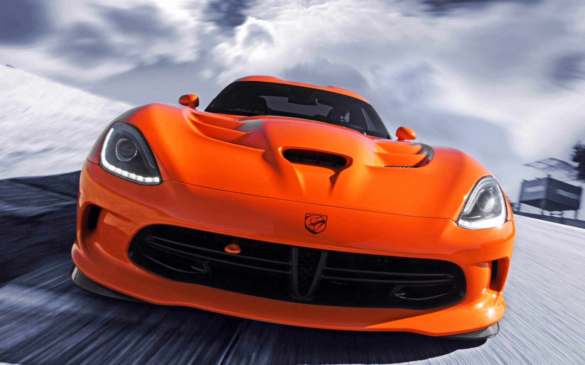 esquiver cent vipère ta dodge viper supercar orange avant