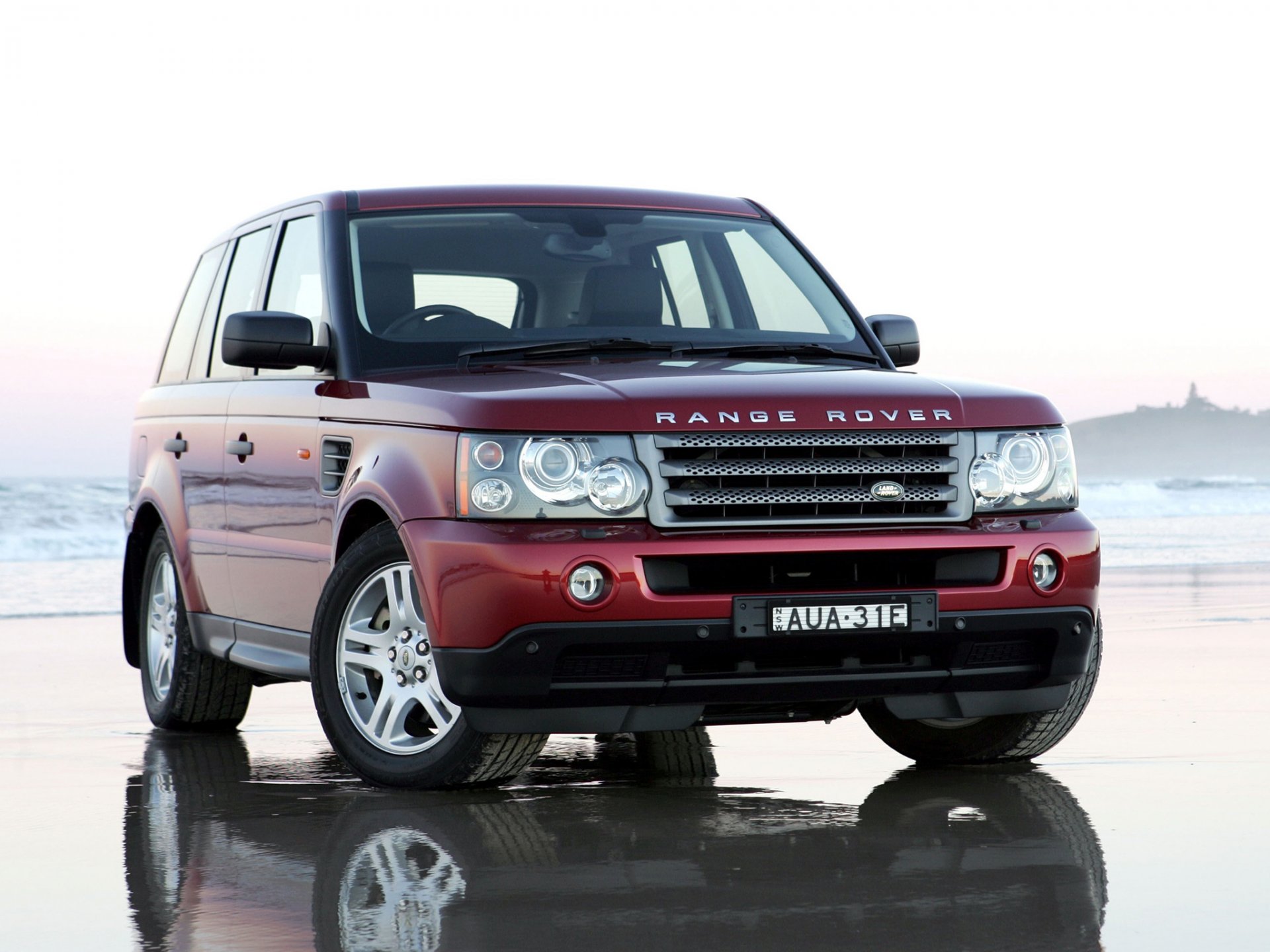 land rover range rover sport land rover range rover jeep przód odbicie