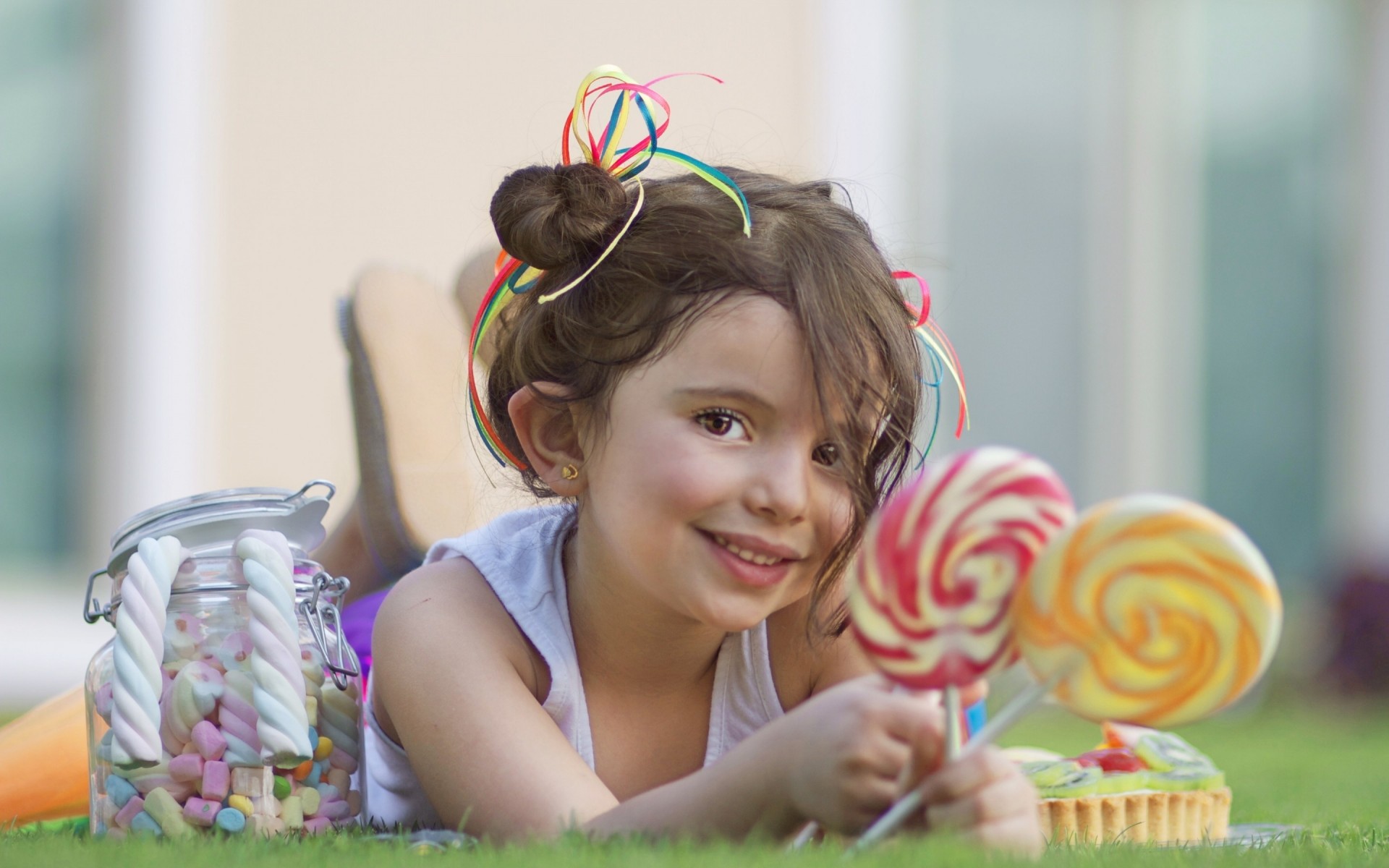felicidad niña tarro verano dulces bebé