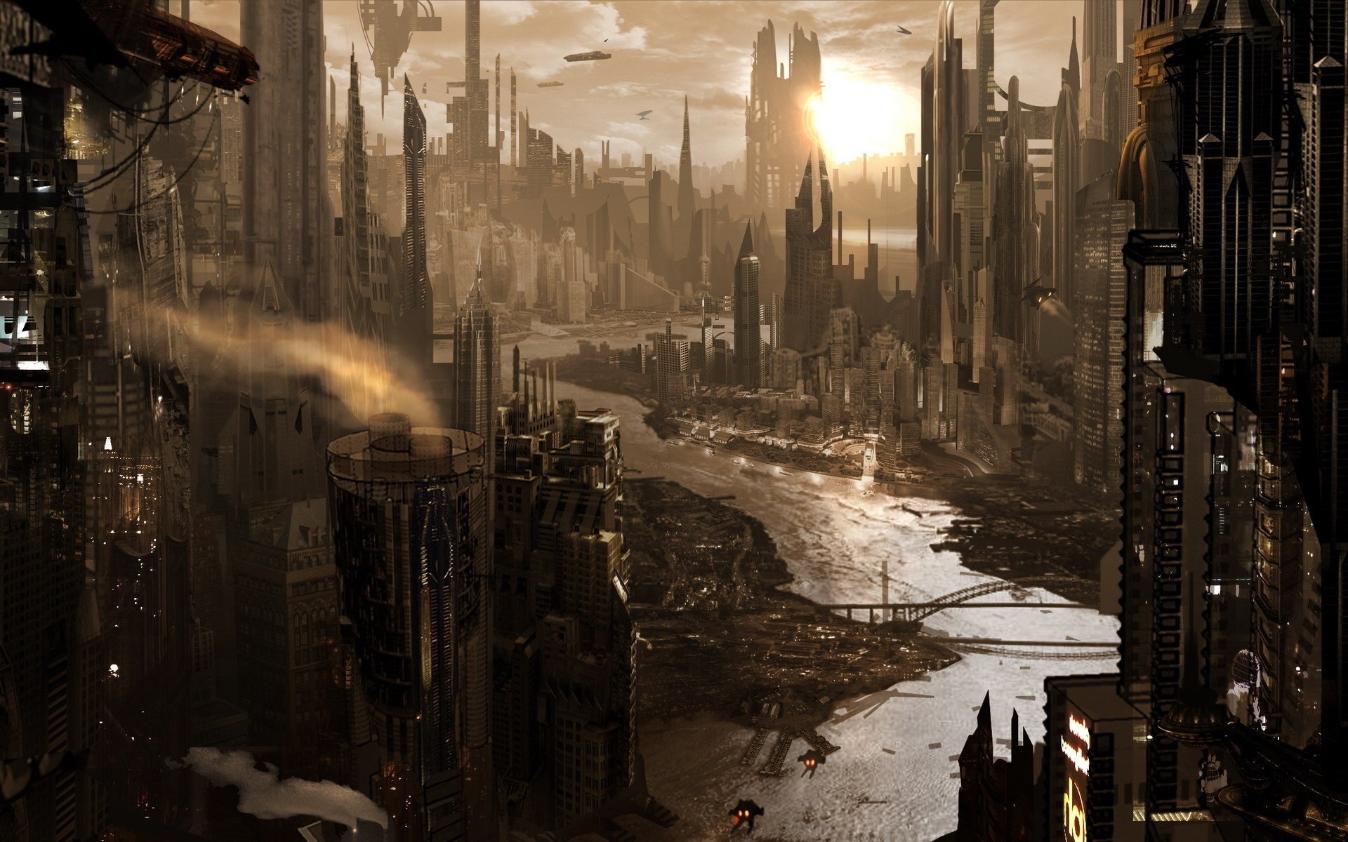 future the sun skyscrapers the city