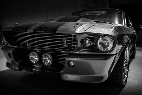 Ford Mustang Shelby foto in bianco e nero