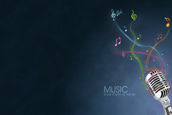 Microfono e musica sullo sfondo
