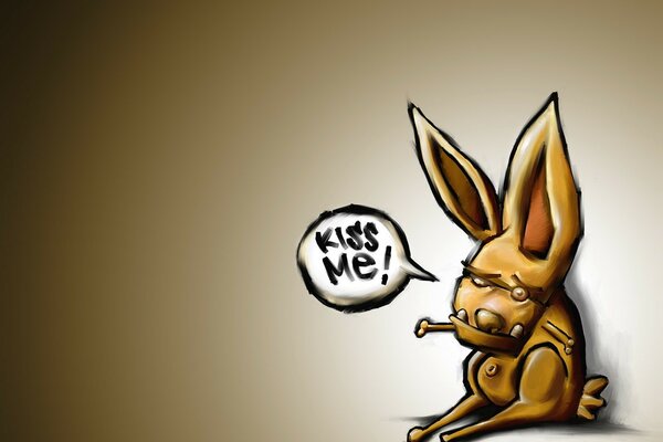 The living creatures say kiss me