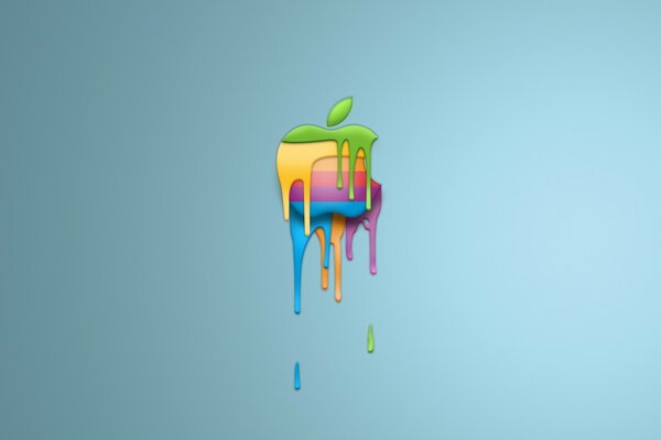 Pot de pomme rempli de peinture