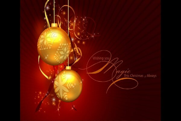 Auguri di Capodanno, palle giocattolo