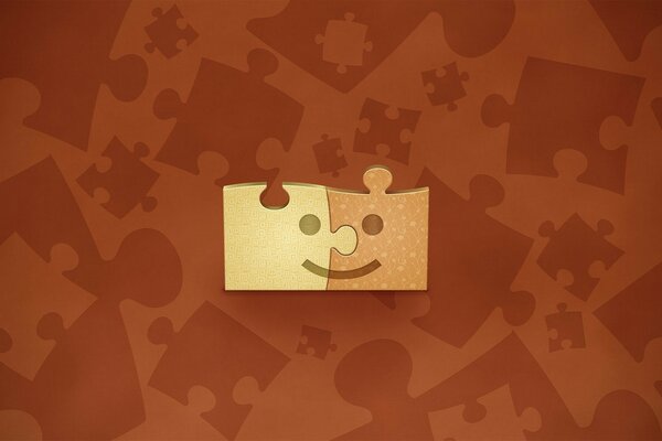 Smiley souriant des éléments du puzzle