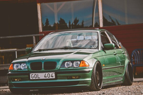 Getönter grüner bmw e46