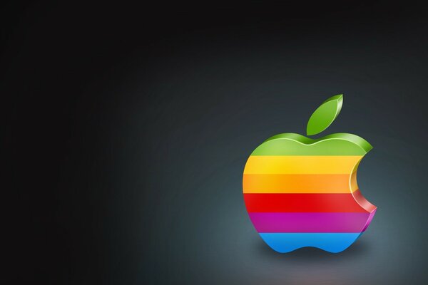 Logotipo multicolor de la manzana mordida