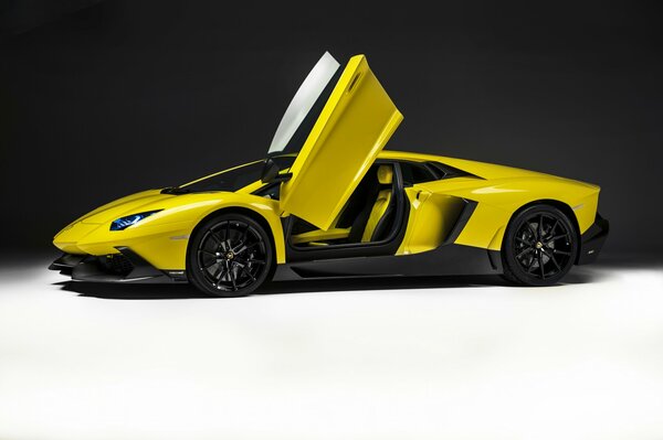 Voiture chic avec portes ouvertes