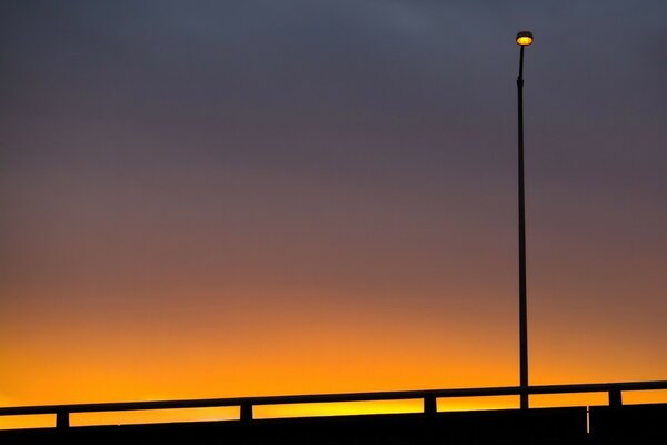 A lonely lantern against the sky