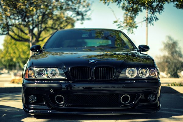 BMW fifth series black car