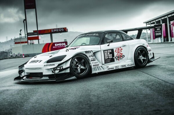 Cool sports car with side tuning