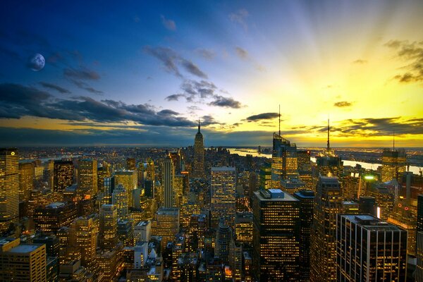New York unter dem Glanz des Mondes