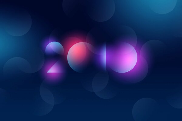 Glowing figures of the 2010 coming year