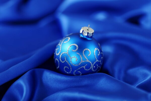 Tissu de Noël bleu festif