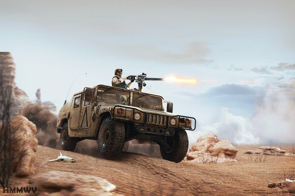 Shooter American madness in the desert