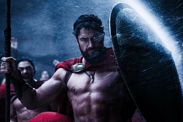 El actor Gerard Butler de la película 300 Spartans